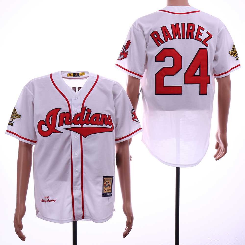Indians 24 Manny Ramirez White 1995 Cooperstown Collection Cool Base Jersey Dzhi,We sell and wholesale Indians 24 Manny Ramirez White 1995 Cooperstown Collection Cool Base Jersey Dzhi on line form chian!